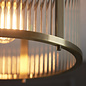 Morgan - Flush Low Ceiling Ribbed Glass and Brass Light