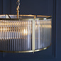 Morgan - Ribbed Glass and Antique Brass Feature Pendant