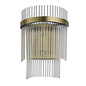 Delano - Art Deco Glass Rod Wall Light - Antique Brass