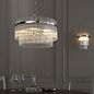 Delano - Art Deco Glass Rod Wall Light - Bright Nickel