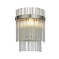 Delano - Art Deco Glass Rod Wall Light - Bright Nickel