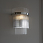 Delano - Art Deco Glass Rod Wall Light - Bright Nickel