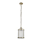 Monty - Ribbed Glass Brass Lantern Pendant Light