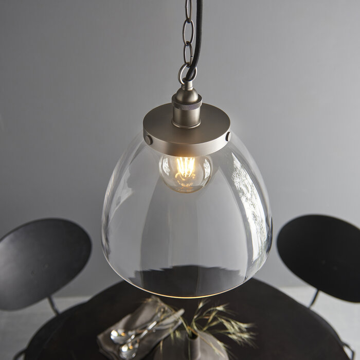 Hansen - Single Pendant - Brushed Silver