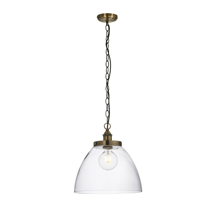 Hansen - Single Pendant - Antique Brass