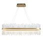 Filey - Glass Rod and Brushed Gold Linear Bar Pendant Light