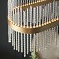 Filey - Glass Rod and Brushed Gold Linear Bar Pendant Light