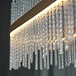 Filey - Glass Rod and Brushed Gold Linear Bar Pendant Light