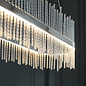 Raine - Glass Rod & Chrome Linear LED Pendant