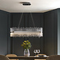 Raine - Glass Rod & Chrome Linear LED Pendant