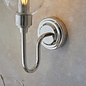 Leda - Bright Nickel Wall Light with Clear Glass