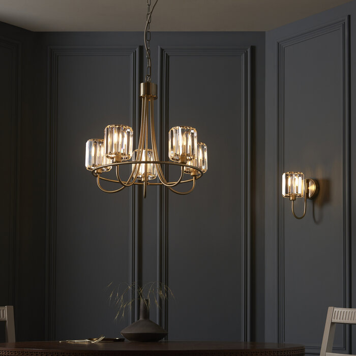 Berenice - Brass & Glass Wall Light