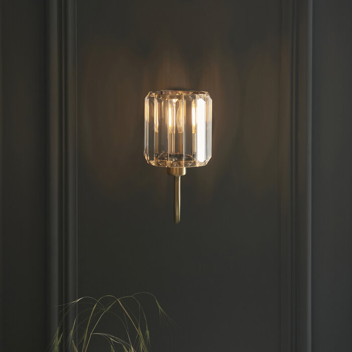 Berenice - Brass & Glass Wall Light