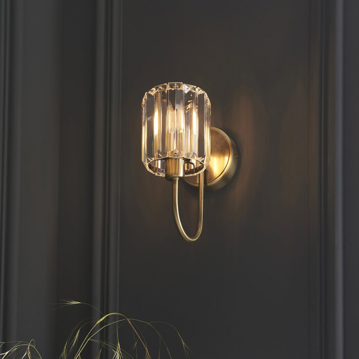 Berenice - Brass & Glass Wall Light