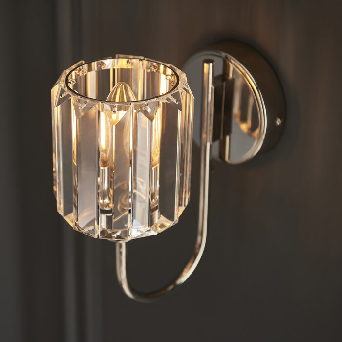 Berenice - Nickel & Glass Wall Light