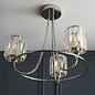 Berenice - Nickel and Glass 3lt Semi Flush Ceiling Light