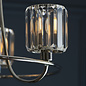 Berenice - Nickel and Glass 3lt Semi Flush Ceiling Light