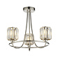 Berenice - Nickel and Glass 3lt Semi Flush Ceiling Light