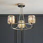 Berenice - Nickel and Glass 3lt Semi Flush Ceiling Light