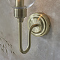 Rupert - Antique Brass Swan Neck Wall Light with Clear Glass