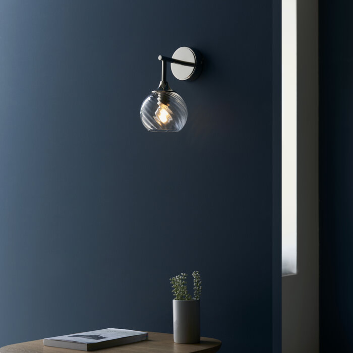 Allegra - Glass and Nickel Wall Light