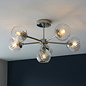 Allegra  - 6 Light Semi Flush Ceiling Light - Nickel