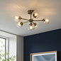 Allegra - Twisted Glass and Brass Low Ceiling Semi Flush Light