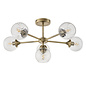 Allegra - Twisted Glass and Brass Low Ceiling Semi Flush Light