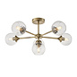 Allegra - Twisted Glass and Brass Low Ceiling Semi Flush Light