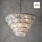 Bicchiere - Tiered Swirling White Strie Glass Feature Pendant