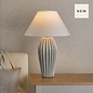 Rosario Table Lamp Grey Crackle Glaze With Shade