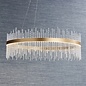 Filey - Modern LED Glass Drum Gold Statement Pendant - Large