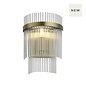 Delano - Art Deco Glass Rod Wall Light - Antique Brass