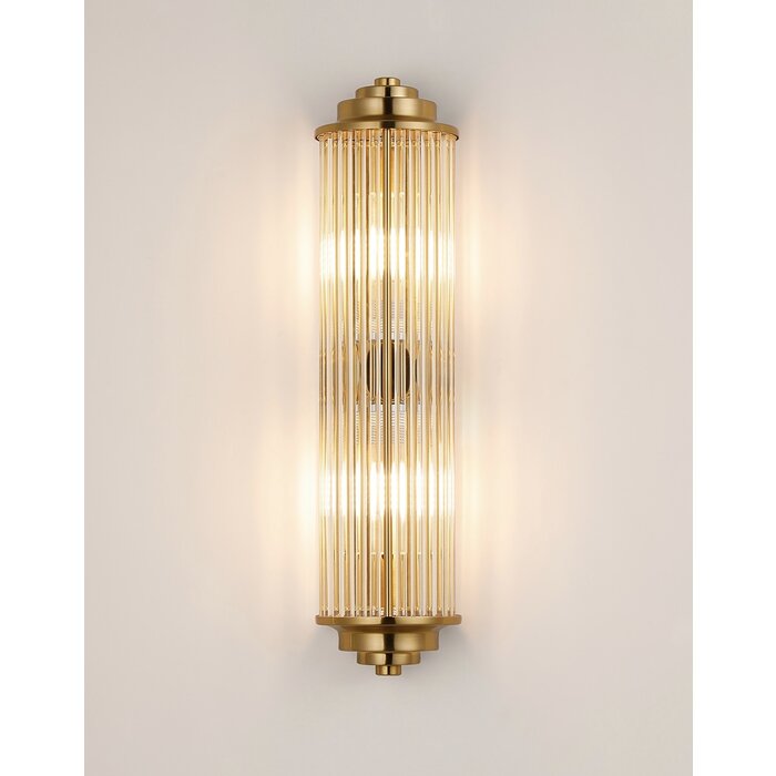 Tai - Two Light Wall Light with Glass Rods - Gold