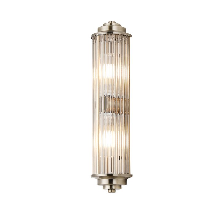 Tai - Two Light Wall Light with Glass Rods - Antique Brass