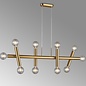 Dallas - 10 Light Modern Brutalist Linear Adjustable Bar Pendant - Antique Gold