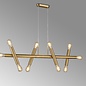 Dallas - 10 Light Modern Brutalist Linear Adjustable Bar Pendant - Antique Gold