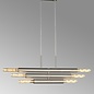 Dallas - 6 Light Horizontal Adjustable Pendant - Satin Nickel