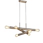 Dallas - 6 Light Horizontal Adjustable Pendant - Satin Nickel