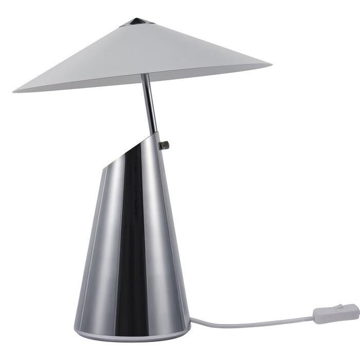 Taid - Scandi Conical Table Lamp - Chrome