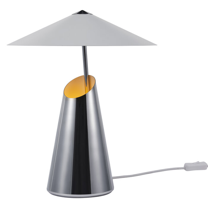Taid - Scandi Conical Table Lamp - Chrome