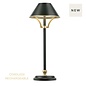 Ella - Cordless Rechargeable Portable Table Lamp - Dark Green & Gold