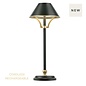 Ella - Cordless Rechargeable Portable Table Lamp - Dark Green & Gold