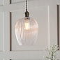 Gerard 1 Light Single Pendant Light - Polished Chrome Ribbed Glass