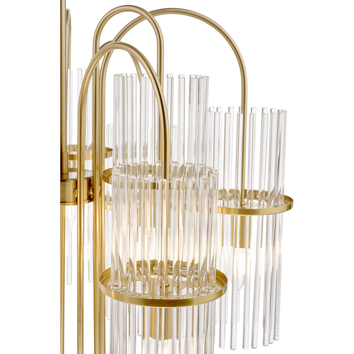 Nolly - 9 Light Brass & Glass Statement Chandelier Pendant