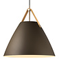 Rem - Large Scandi Pendant - Beige, Bronze & Leather - XL