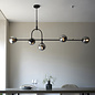 Scalby -  Mid Century Bar Pendant with Smoked Glass - Matt Black