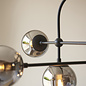 Scalby - Mid Century Feature Pendant with Smoked Glass - Matt Black