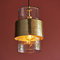 Malton - Industrial Glass Pendant with Hammered Brass