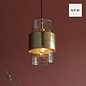 Malton - Industrial Glass Pendant with Hammered Brass